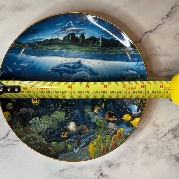Danbury Mint A Discovery Off Anahola Dolphin Collector Plate - Picture 7 of 8